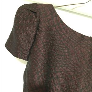 Purple metallic sheath dress